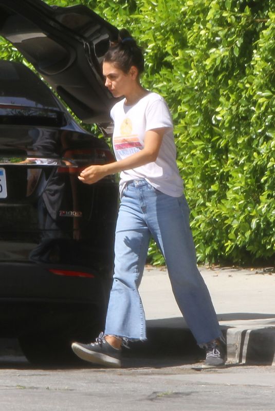 MILA KUNIS Out and About in Los Angeles 07/15/2019