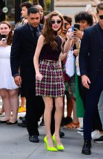 NATALIA DYER Arrives at Build Series in New York 07/15/2019
