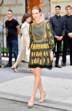 NATALIA VODIANOVA Leaves Christian Fashion Show in Paris 07/01/2019