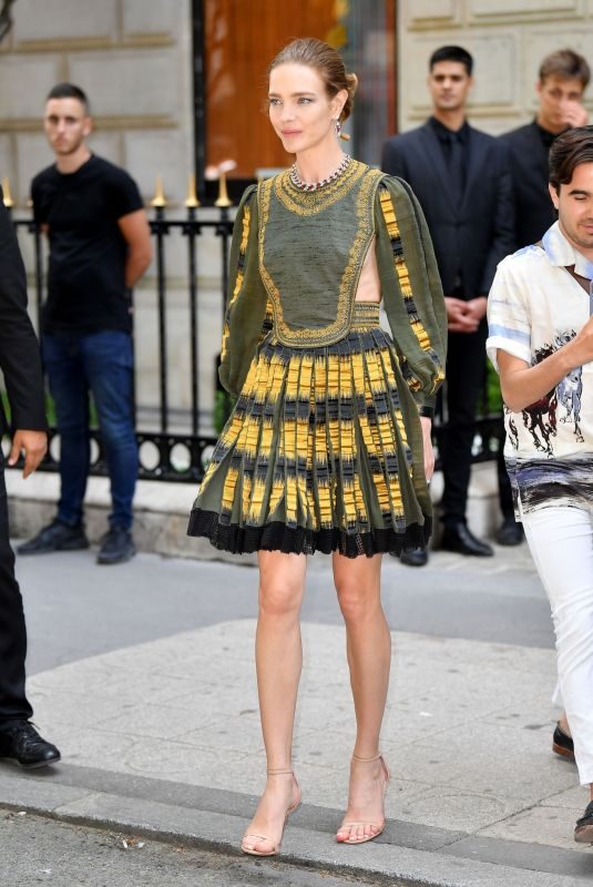 NATALIA VODIANOVA Leaves Christian Fashion Show in Paris 07/01/2019
