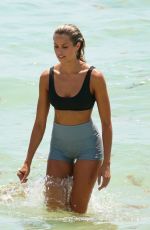 NATALIE ROSER at Yoga Class at a Beach in Miami 07/14/2019
