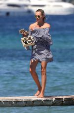 NATASHA POLY Arrives at Club 55 in St Tropez 07/29/2019