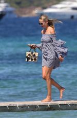 NATASHA POLY Arrives at Club 55 in St Tropez 07/29/2019