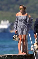 NATASHA POLY Arrives at Club 55 in St Tropez 07/29/2019