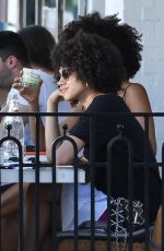 NATHALIE EMMANUEL at Gratitude Kitchen & Bar in Los Angeles 07/27/2019