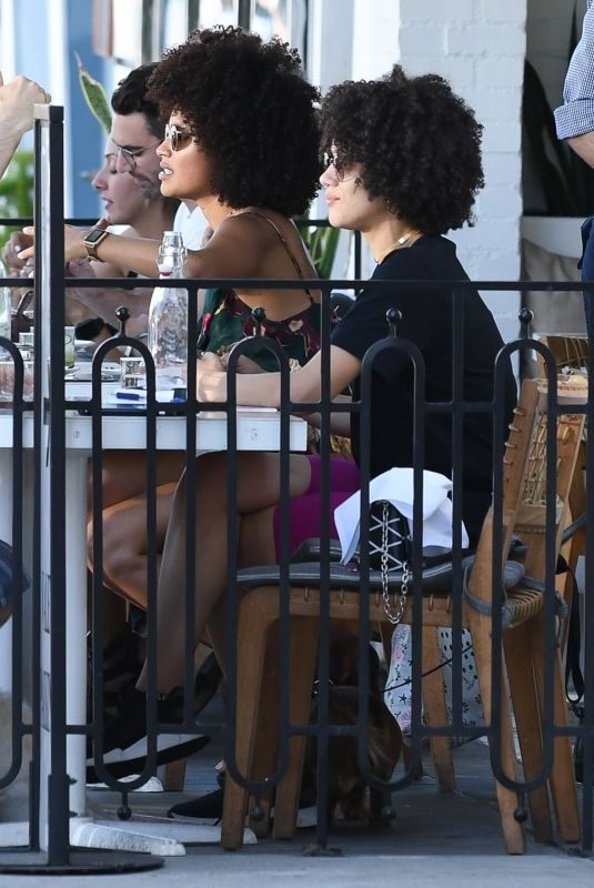 NATHALIE EMMANUEL at Gratitude Kitchen & Bar in Los Angeles 07/27/2019