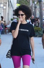 NATHALIE EMMANUEL at Gratitude Kitchen & Bar in Los Angeles 07/27/2019