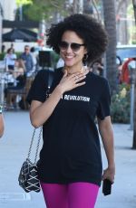 NATHALIE EMMANUEL at Gratitude Kitchen & Bar in Los Angeles 07/27/2019