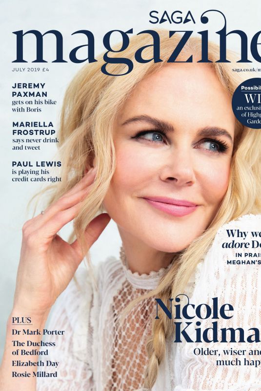 NICOLE KIDMAN in Saga Magazine, UK July 2019