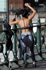 NICOLE SCHERZINGER Doing Yoga Out in Sydney 07/27/2019