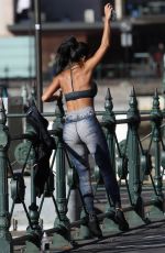 NICOLE SCHERZINGER Doing Yoga Out in Sydney 07/27/2019