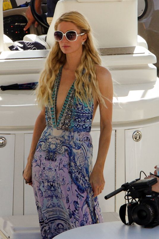 PARIS HILTON at a Yacht in Mykonos 07/11/2019
