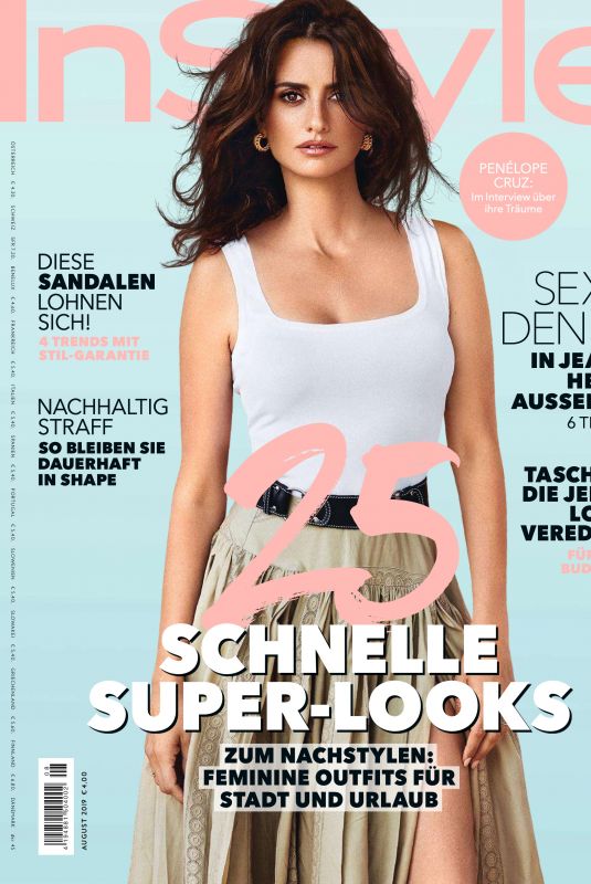 PENELOPE CRUZ in Instyle Magazine, Germany August 2019