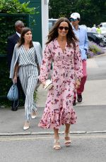 PIPPA MIDDLETON Arrives at 2019 Wimbledon Tennis Championship in London 07/14/2019