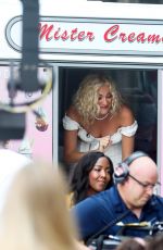 PIXIE LOTT Serving Ice Cream on The One Show in London 07/25/2019