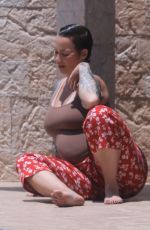 Pregnant AMBER ROSE and Alexander Edwards Out in Los Angeles 07/07/2019