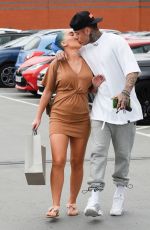 Pregnant HELEN BRIGGS and Chet Johnson Out in Manchester 07/10/2019