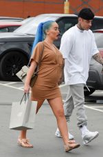 Pregnant HELEN BRIGGS and Chet Johnson Out in Manchester 07/10/2019
