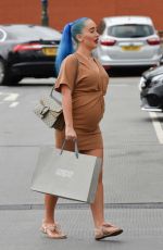 Pregnant HELEN BRIGGS and Chet Johnson Out in Manchester 07/10/2019