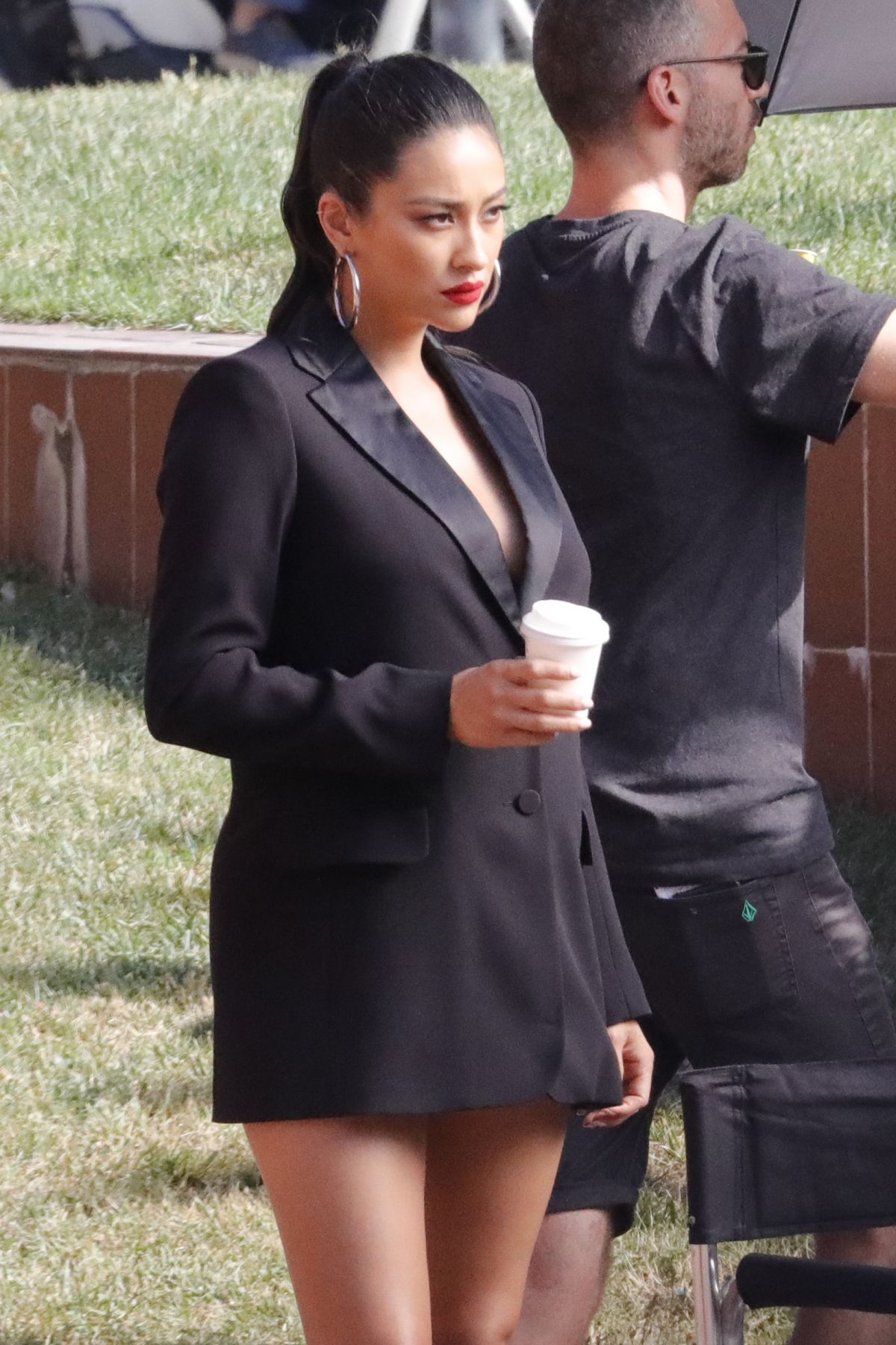 Pregnant SHAY MITCHELL on the Set of a Photoshoot in Barcelona 07/10 ...