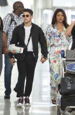 PRIYANKA CHOPRA and Nick Jonas at JFK Airport in New York 07/27/2019