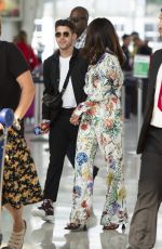 PRIYANKA CHOPRA and Nick Jonas at JFK Airport in New York 07/27/2019