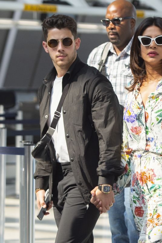 PRIYANKA CHOPRA and Nick Jonas at JFK Airport in New York 07/27/2019
