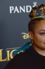 RAVEN SYMONE at The Lion King Premiere in Hollywood 07/09/2019