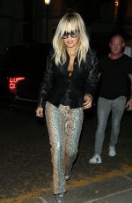 RITA ORA Night Out in London 07/10/2019