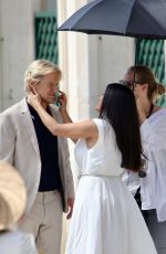SALMA HAYEK and Owen Wilson on the Set of Bliss in Croatia 07/23/2019