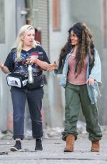 SALMA HAYEK on the Set of Bliss in Los Angeles 07/02/2019