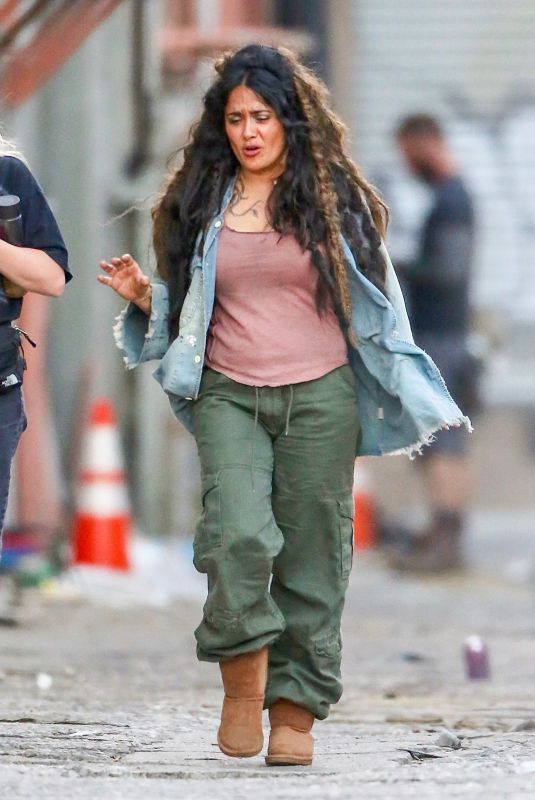 SALMA HAYEK on the Set of Bliss in Los Angeles 07/02/2019