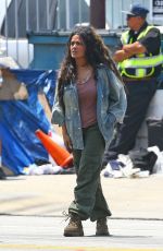 SALMA HAYEK on the Set of Bliss in Los Angeles 07/05/2019