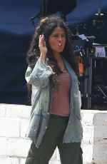 SALMA HAYEK on the Set of Bliss in Los Angeles 07/05/2019