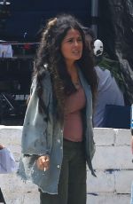SALMA HAYEK on the Set of Bliss in Los Angeles 07/05/2019