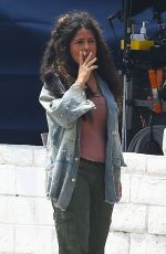 SALMA HAYEK on the Set of Bliss in Los Angeles 07/05/2019