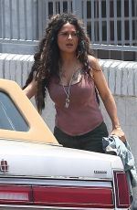 SALMA HAYEK on the Set of Bliss in Los Angeles 07/05/2019