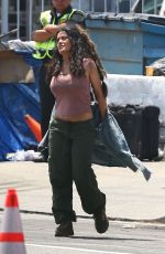 SALMA HAYEK on the Set of Bliss in Los Angeles 07/05/2019