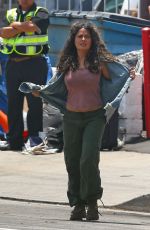 SALMA HAYEK on the Set of Bliss in Los Angeles 07/05/2019