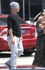 SANDRA BULLOCK and Bryan Randall Out with Their Dog in Los Angeles 07/08/2019