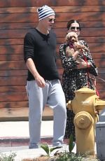 SANDRA BULLOCK and Bryan Randall Out with Their Dog in Los Angeles 07/08/2019