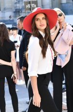 SARA SAMPAIO Arrives at Giorgio Armani Show at Paris Fashion Week 07/02/2019