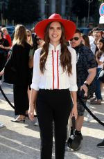 SARA SAMPAIO Arrives at Giorgio Armani Show at Paris Fashion Week 07/02/2019