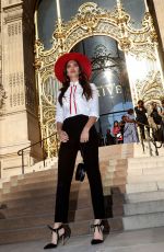 SARA SAMPAIO Arrives at Giorgio Armani Show at Paris Fashion Week 07/02/2019