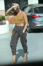 SARAH HYLAND Showing off Her Engagement Ring Out in Los Angeles 07/17/2019