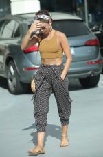 SARAH HYLAND Showing off Her Engagement Ring Out in Los Angeles 07/17/2019