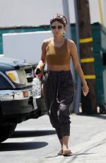 SARAH HYLAND Showing off Her Engagement Ring Out in Los Angeles 07/17/2019