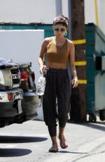 SARAH HYLAND Showing off Her Engagement Ring Out in Los Angeles 07/17/2019