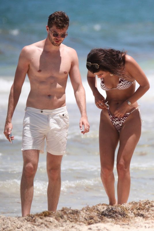 SARAH TARLETON in Bikini and Jim Chapman at a Beach in Tulum 07/16/2019