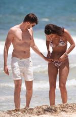 SARAH TARLETON in Bikini and Jim Chapman at a Beach in Tulum 07/16/2019